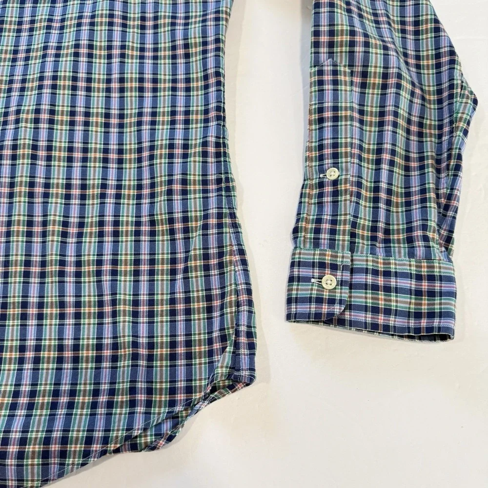 Polo Ralph Lauren Colorful Plaid‎ Twill Cotton Slim Fit Button Down Shirt XXL